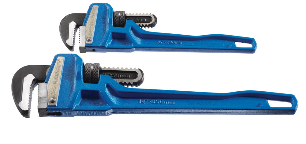 Mastercraft Cast Iron Pipe Wrench Set 10-in & 14-in - Image 4