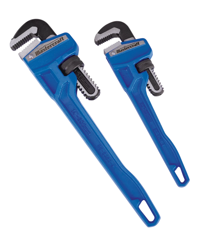 Mastercraft Cast Iron Pipe Wrench Set 10-in & 14-in