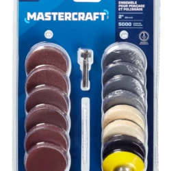 Mastercraft 2-in Rotary Assorted Sanding & Polishing Set For Wood, Metal, 85-pc