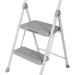 Mastercraft 2-Step Metal Folding Step Stool, 225-lb, 2.5 Ft