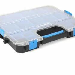 Mastercraft Portable Stackable Small Parts 20-Bins Organizer Tray W/ Lid, 17x13x3-in