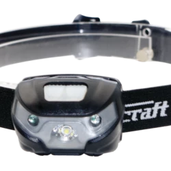 Mastercraft 200 Lumens Rechargeable CREE LED Headlight/Headlamp, Li-Ion Battery Included, Black