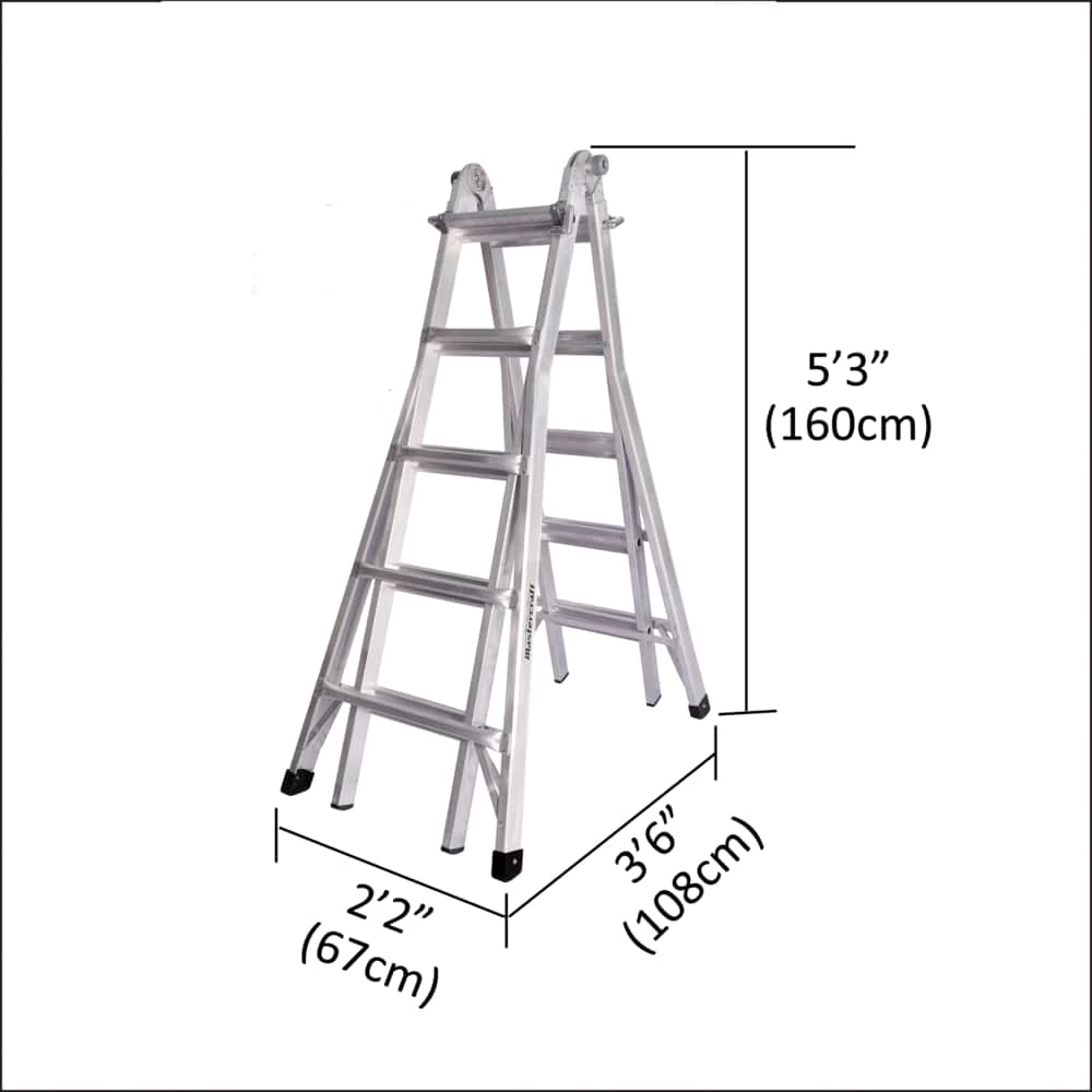 Mastercraft CSA Grade 1 Aluminum Multi-Task Ladder, 21-ft, 250-lb - Image 7