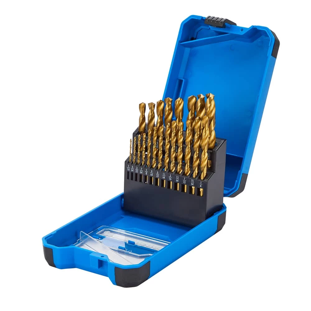 Mastercraft Titanium Drill Bit Set For Wood, Metal, Plastic, 21-pc - Image 4