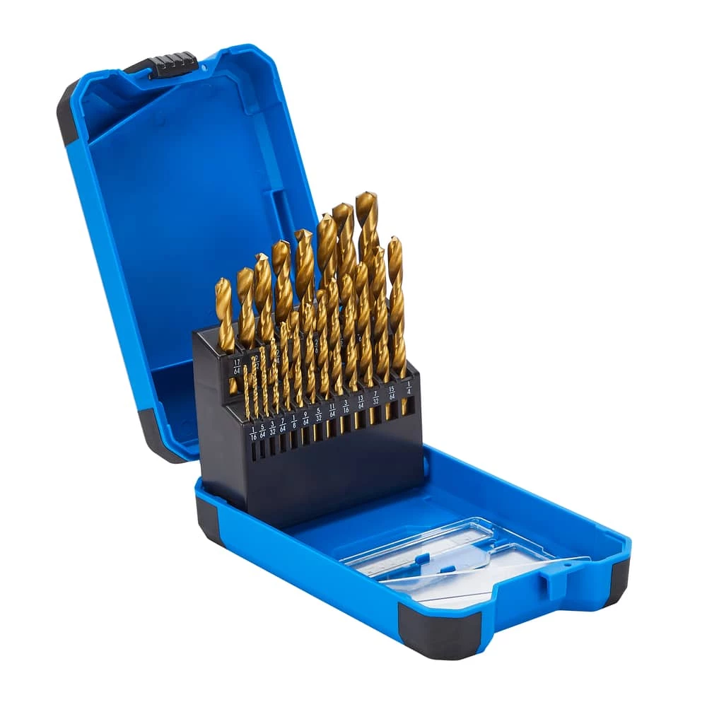Mastercraft Titanium Drill Bit Set For Wood, Metal, Plastic, 21-pc - Image 3