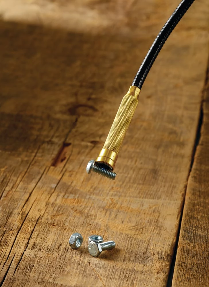 Mastercraft Obedient Flexible LED Lighted Magnetic/Mechanical Pick-Up Tool, 24-in - Image 4