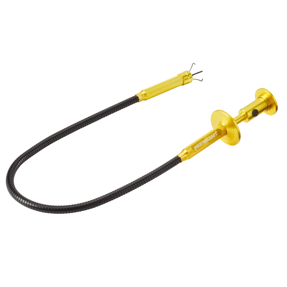 Mastercraft Obedient Flexible LED Lighted Magnetic/Mechanical Pick-Up Tool, 24-in