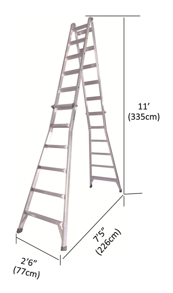 Mastercraft Grade 1A Aluminum Multi-Task Ladder, 25-ft, 300-lb - Image 15