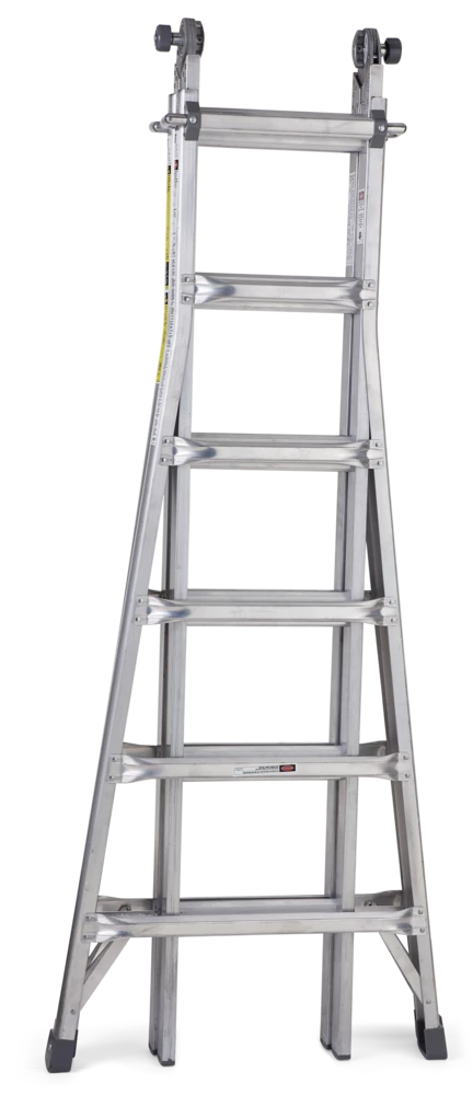 Mastercraft Grade 1A Aluminum Multi-Task Ladder, 25-ft, 300-lb - Image 4