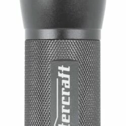 Mastercraft 250 Lumens Waterproof Aluminum LED Handheld Flashlight, Batteries Included, Black