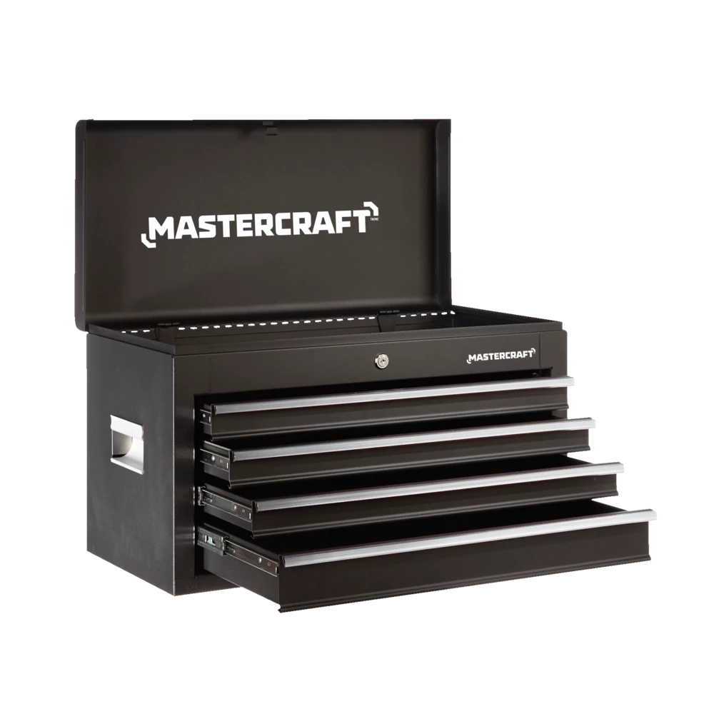 Mastercraft Tool Chest W/ 4 Drawers, Black, 26-in - Image 4