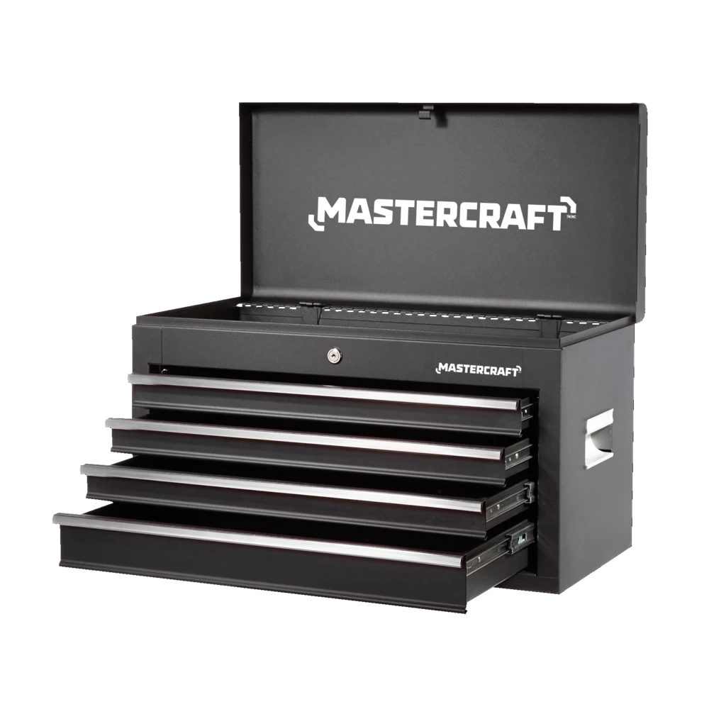 Mastercraft Tool Chest W/ 4 Drawers, Black, 26-in - Image 5