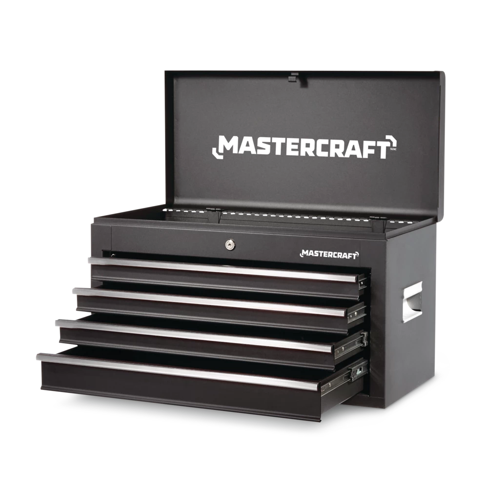 Mastercraft Tool Chest W/ 4 Drawers, Black, 26-in - Image 3