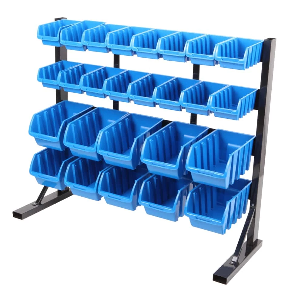 Mastercraft Single-Side 26-Bin Parts Rack, 35x13x30-in