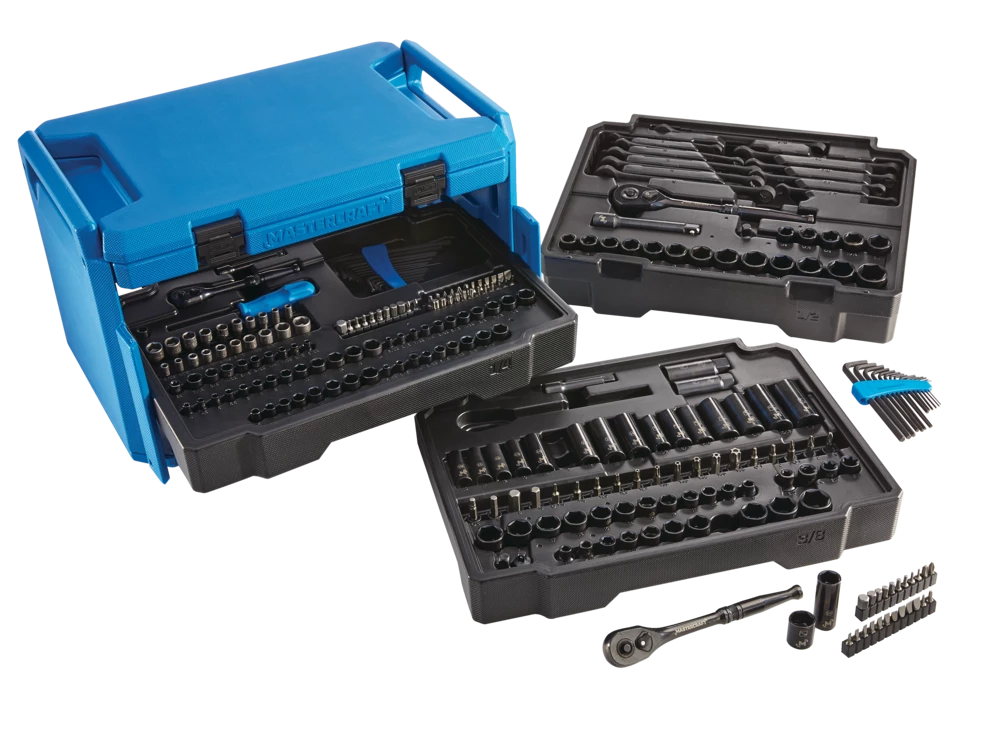 Mastercraft Socket Set, SAE/Metric, CRV, Black Steel Finish, 260-pc - Image 3