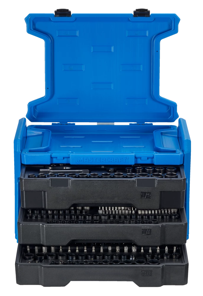 Mastercraft Socket Set, SAE/Metric, CRV, Black Steel Finish, 260-pc - Image 5