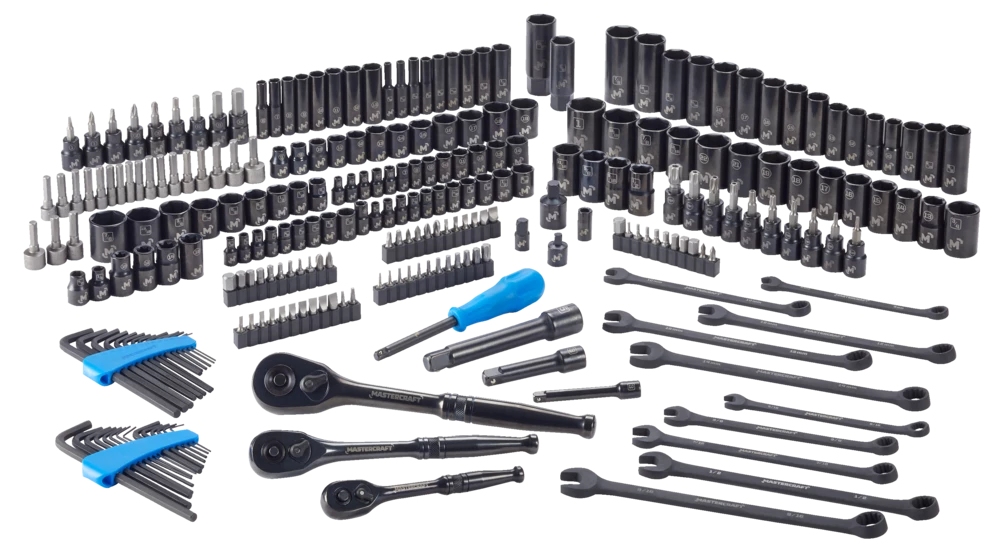 Mastercraft Socket Set, SAE/Metric, CRV, Black Steel Finish, 260-pc - Image 7