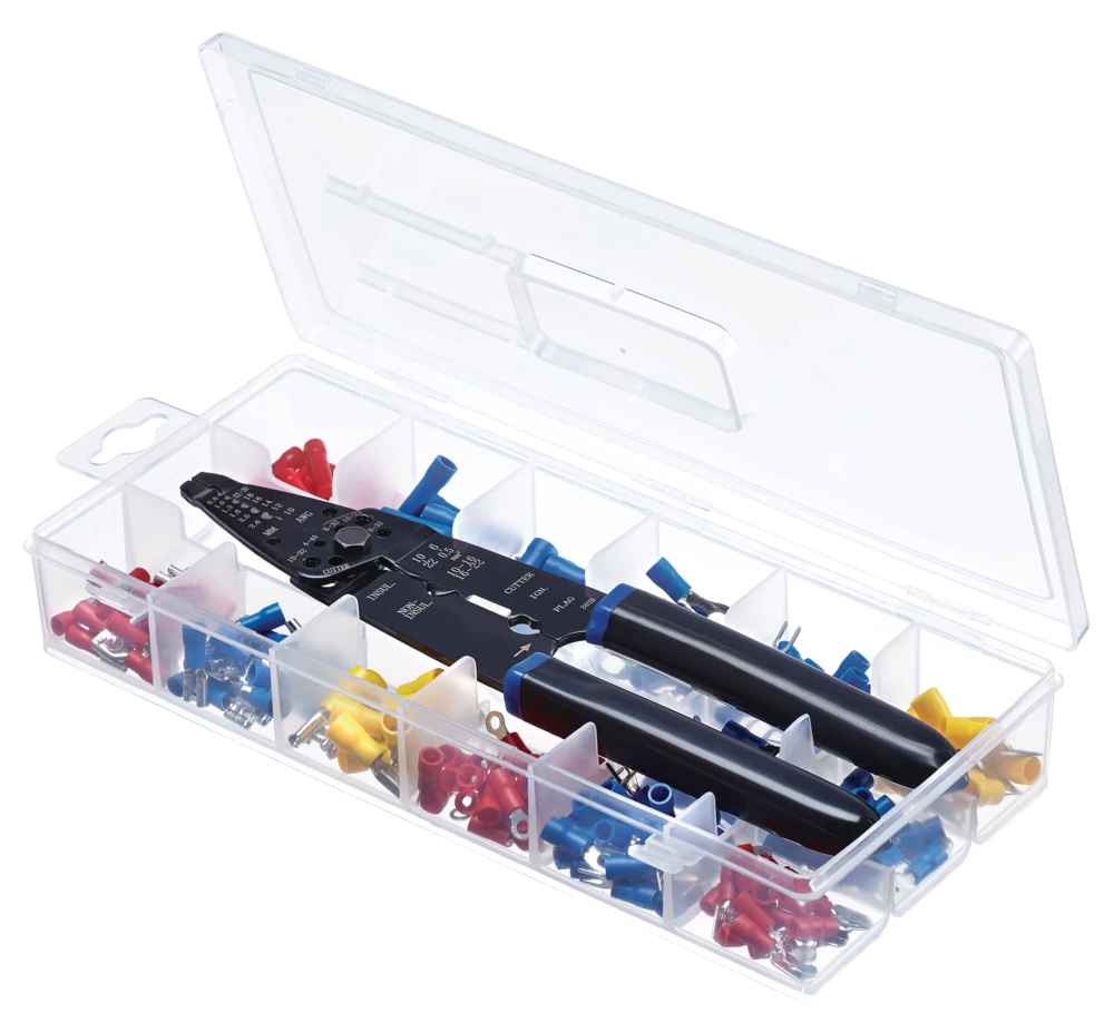 Mastercraft Electrical Set With Storage Case, Multi Purpose 9-in Crimping Tool, 271-pc - Image 2