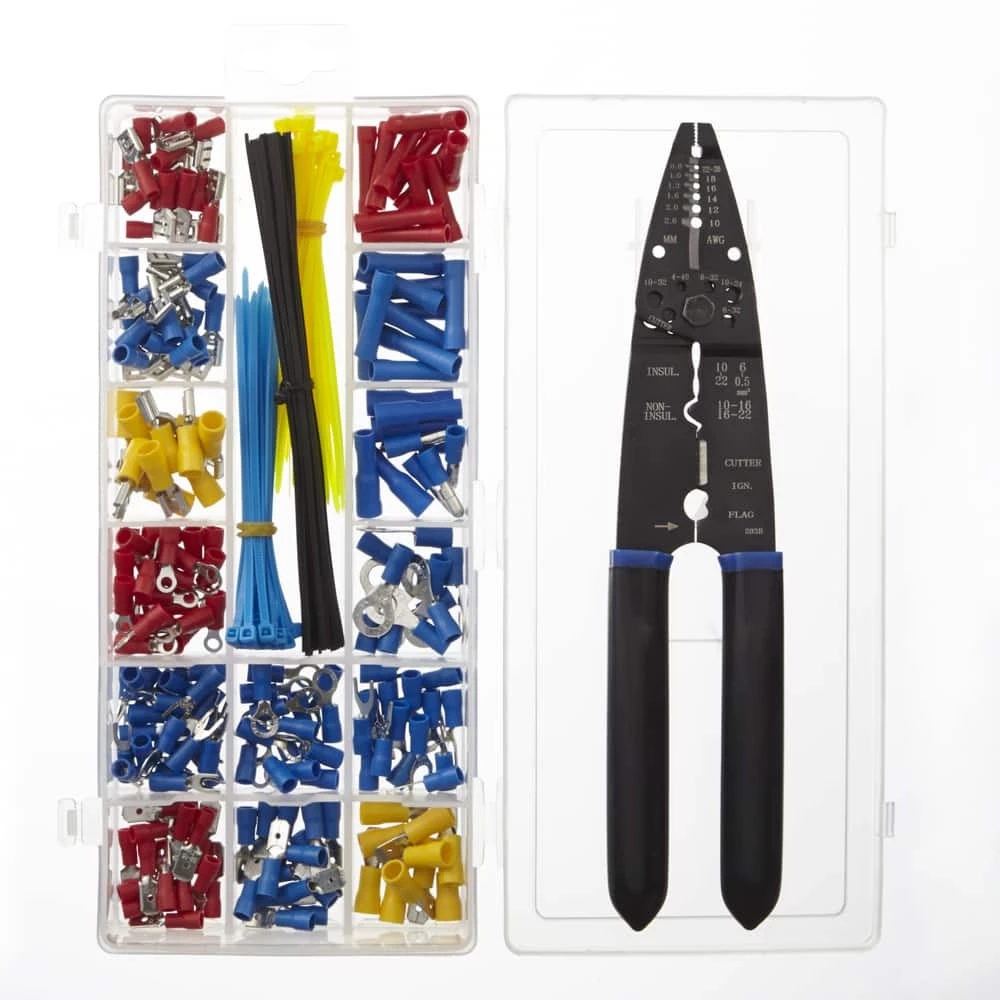 Mastercraft Electrical Set With Storage Case, Multi Purpose 9-in Crimping Tool, 271-pc - Image 4