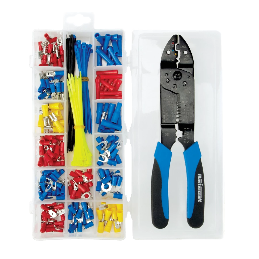 Mastercraft Electrical Set With Storage Case, Multi Purpose 9-in Crimping Tool, 271-pc - Image 3