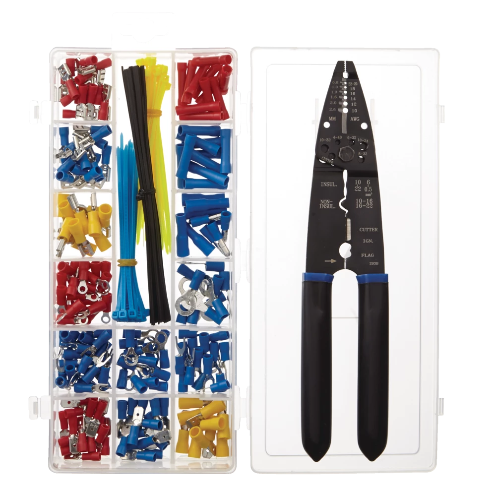 Mastercraft Electrical Set With Storage Case, Multi Purpose 9-in Crimping Tool, 271-pc - Image 7