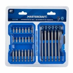 Mastercraft Magnetic Carbide Assorted Screwdriver Bit Set For Metal, Plastic, Masonry, 27-pc