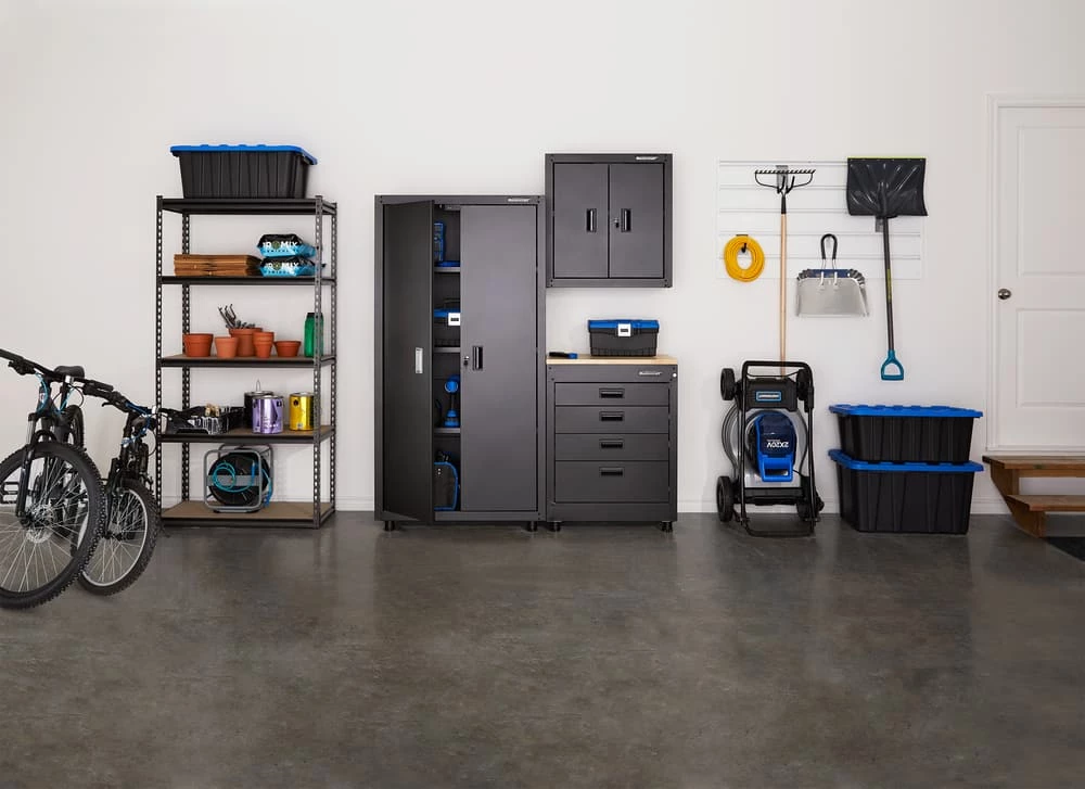 Mastercraft Adjustable 5-Shelf Steel Metal & Wood Storage Rack / Shelving Unit, 36 X 16 X 72-in - Image 6