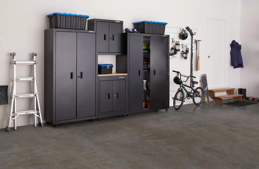 Mastercraft 2-Door Wall Cabinet With 2 Adjustable Shelves, Black Series, 28 X 12 X 29.5-in - Image 8