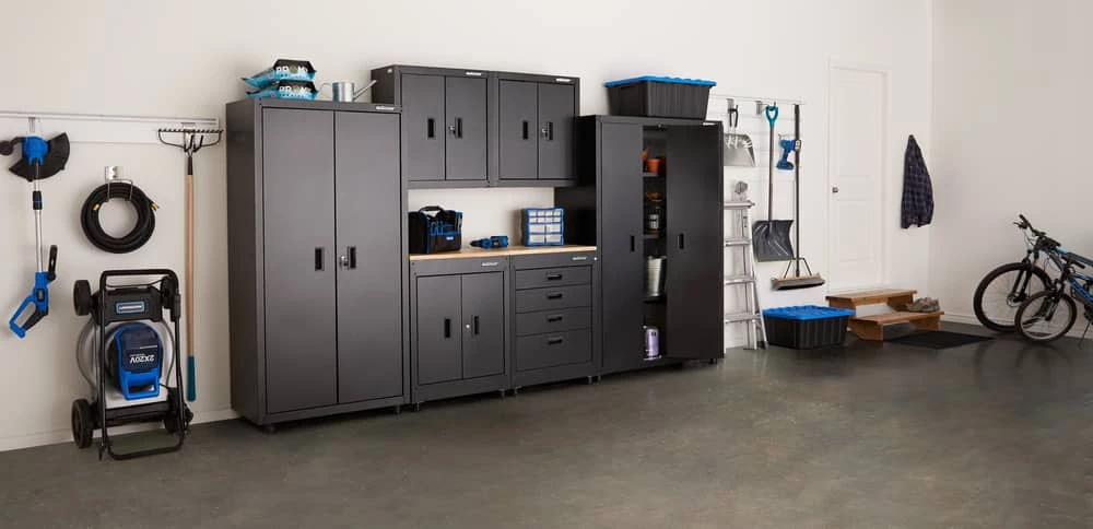 Mastercraft 2-Door Wall Cabinet With 2 Adjustable Shelves, Black Series, 28 X 12 X 29.5-in - Image 10