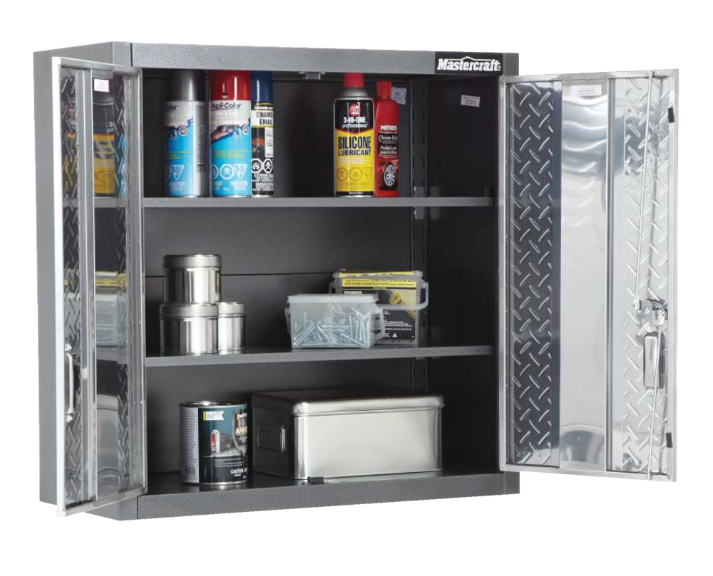 Mastercraft 2-Door Wall Cabinet With 2 Adjustable Shelves, Diamond Series, 28 X 12 X 28-in - Image 7