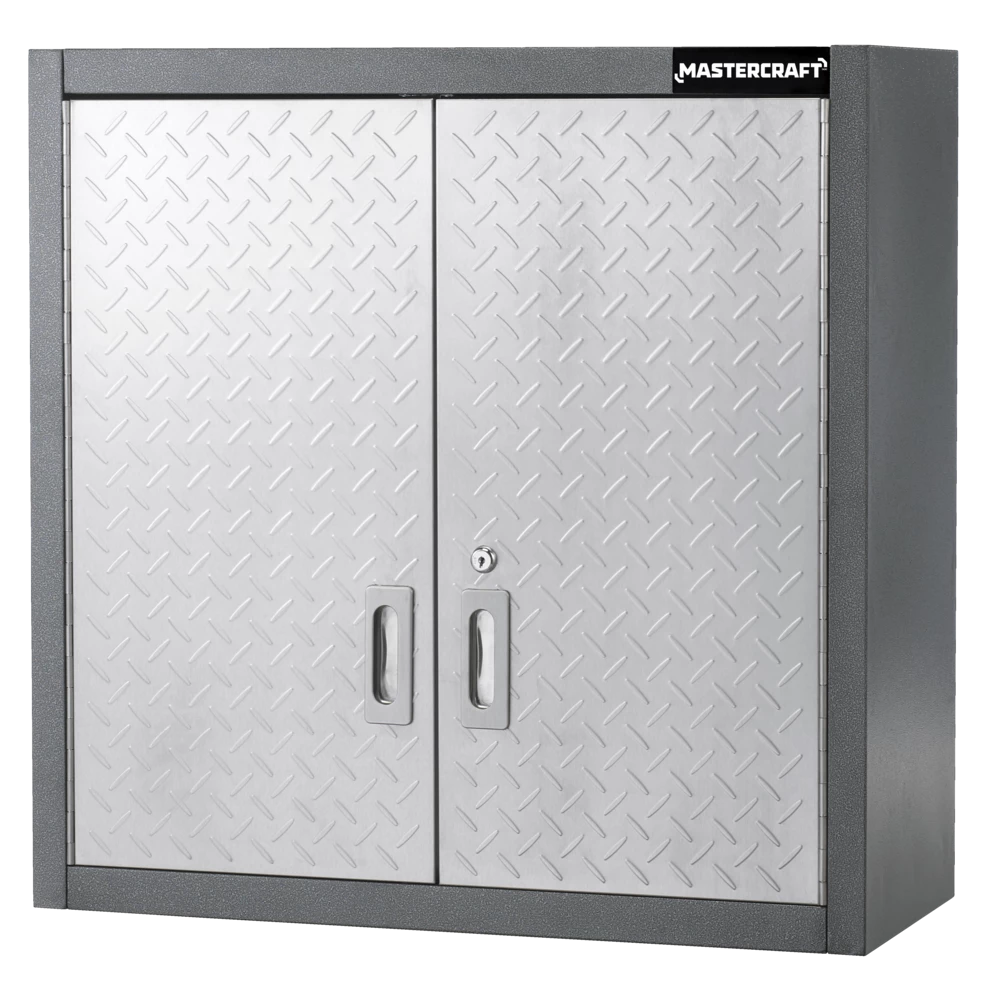 Mastercraft 2-Door Wall Cabinet With 2 Adjustable Shelves, Diamond Series, 28 X 12 X 28-in