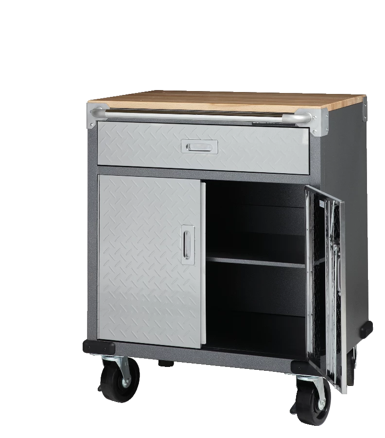 Mastercraft 2-Door, 1-Drawer Wooden Top Base Storage Cabinet With Wheels, Diamond Series, 29 X 23 X 35-in - Image 6