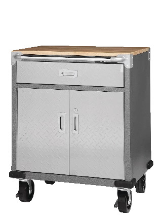 Mastercraft 2-Door, 1-Drawer Wooden Top Base Storage Cabinet With Wheels, Diamond Series, 29 X 23 X 35-in - Image 2