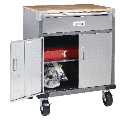 Mastercraft 2-Door, 1-Drawer Wooden Top Base Storage Cabinet With Wheels, Diamond Series, 29 X 23 X 35-in - Image 12