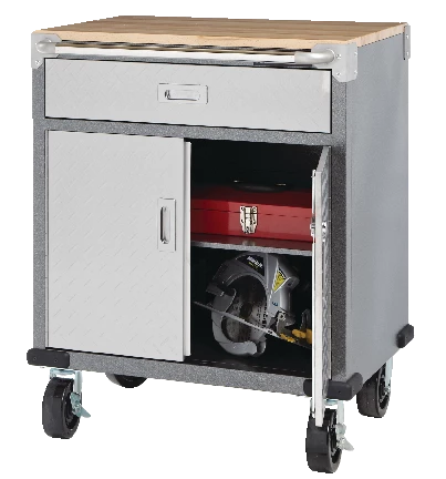Mastercraft 2-Door, 1-Drawer Wooden Top Base Storage Cabinet With Wheels, Diamond Series, 29 X 23 X 35-in - Image 7