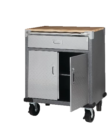 Mastercraft 2-Door, 1-Drawer Wooden Top Base Storage Cabinet With Wheels, Diamond Series, 29 X 23 X 35-in - Image 3