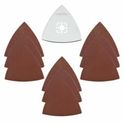 Mastercraft Oscillating Universal Fit, Multi-Tool Hook & Loop Sanding Pad With 3 Grit Size Sandpaper, 3-1/8-in, 10-pc