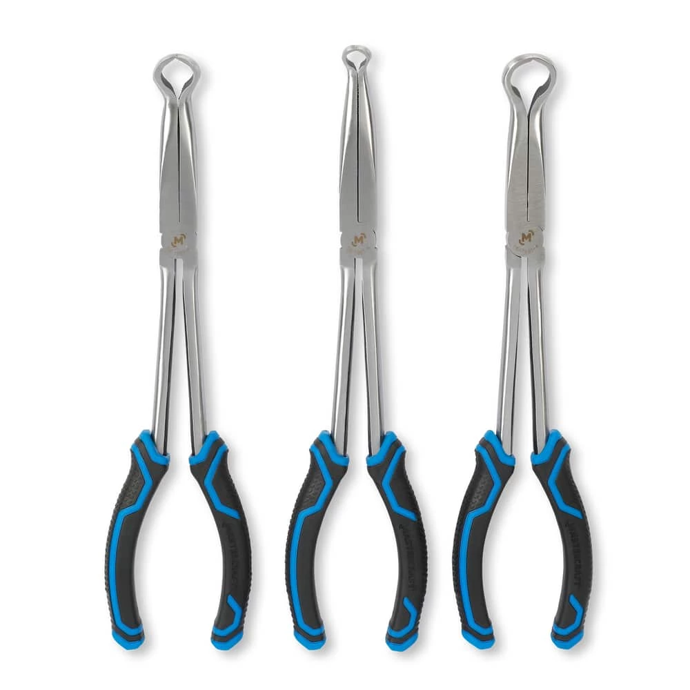 Mastercraft Hose Grip Pliers Set, Round Jaws, Comfort Grip, Rust Resistant, Carbon Steel, 3-pc - Image 3