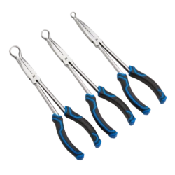 Mastercraft Hose Grip Pliers Set, Round Jaws, Comfort Grip, Rust Resistant, Carbon Steel, 3-pc