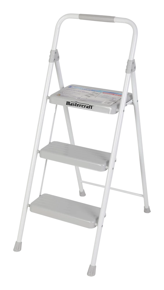 Mastercraft 3-Step Metal Folding Step Stool, 225-lb, 3.2 Ft - Image 4