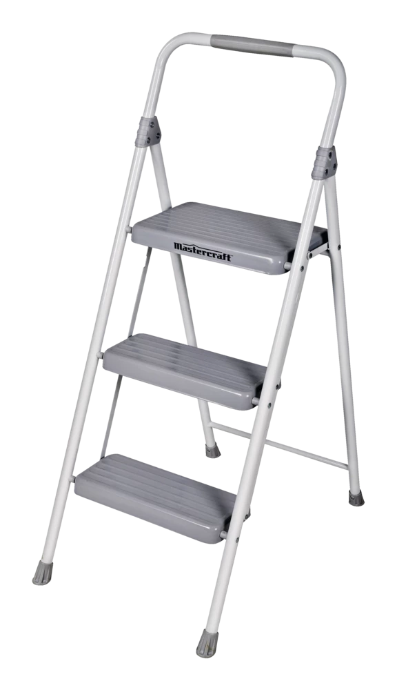Mastercraft 3-Step Metal Folding Step Stool, 225-lb, 3.2 Ft - Image 2