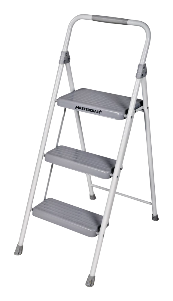 Mastercraft 3-Step Metal Folding Step Stool, 225-lb, 3.2 Ft - Image 3