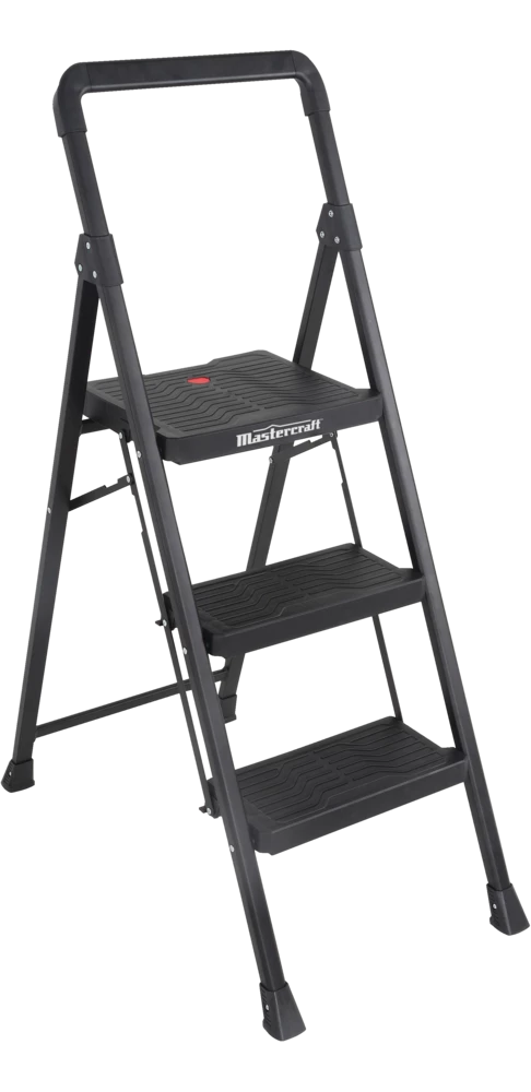 Mastercraft 3-Step Metal/Plastic Folding Step Stool, 250-lb, 3.9 Ft - Image 5