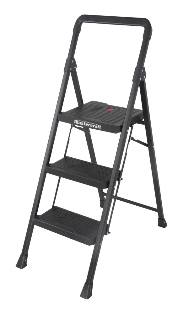 Mastercraft 3-Step Metal/Plastic Folding Step Stool, 250-lb, 3.9 Ft - Image 6