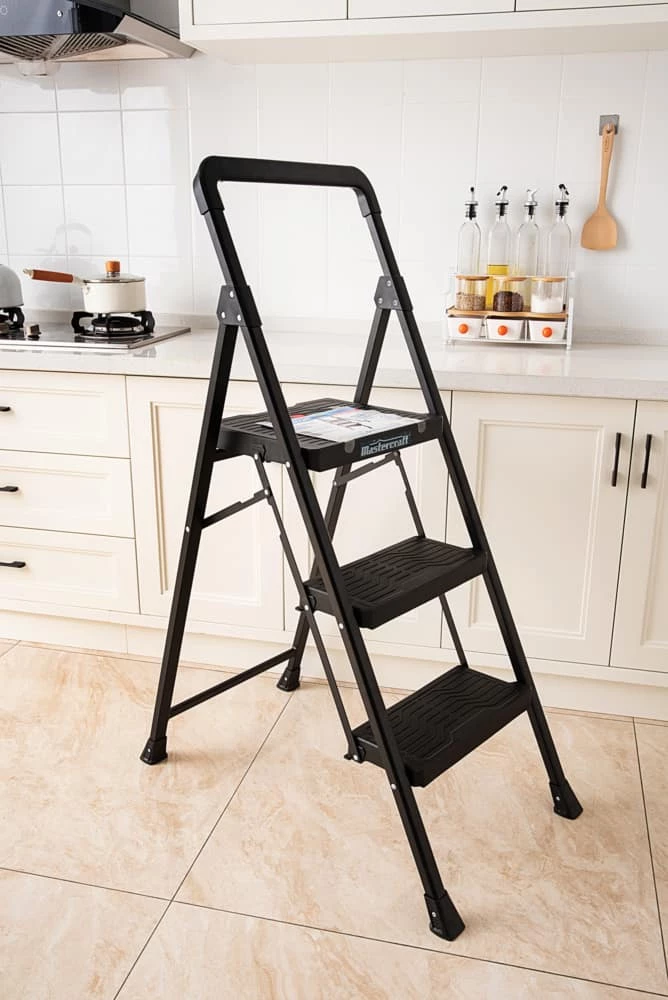 Mastercraft 3-Step Metal/Plastic Folding Step Stool, 250-lb, 3.9 Ft - Image 10