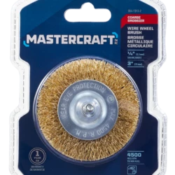 Mastercraft Flat Wire Wheel Brush, Coarse, 3-in