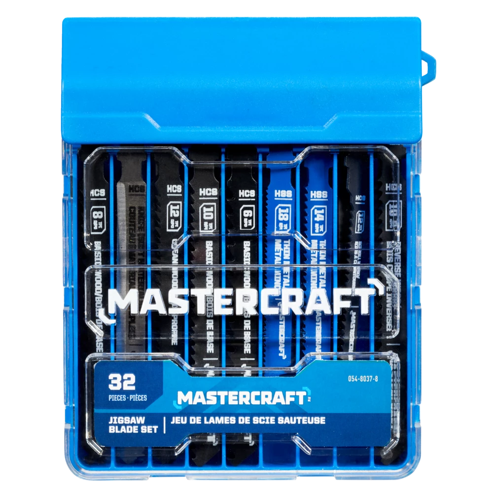 Mastercraft U-Shank HSS & HCS Jigsaw Blade Set With Case, For Wood, Metal, 32-pc - Image 2