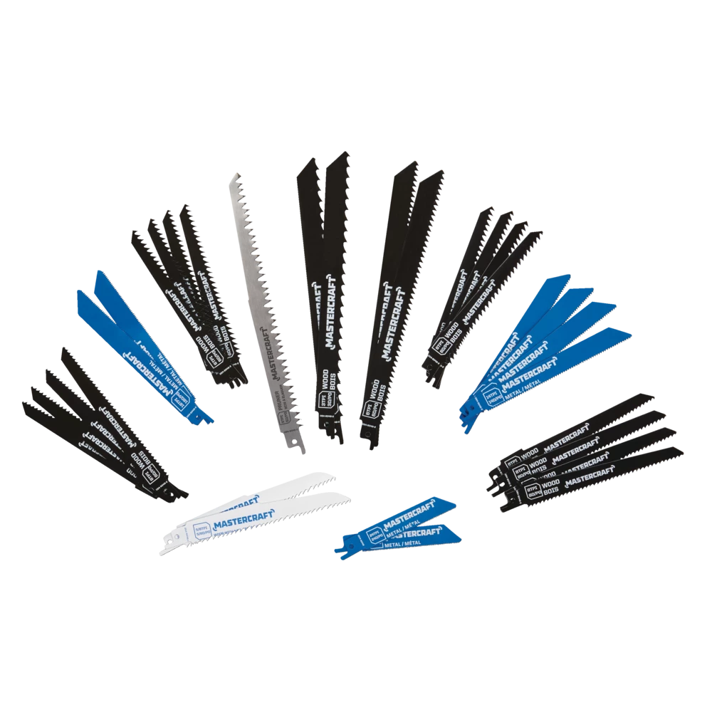 Mastercraft Reciprocating Saw Blade Set For Wood, Metal, 32-pc