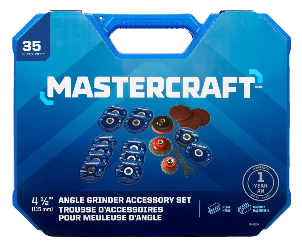 Mastercraft 4-1/2-in Assorted Grit Aluminum Oxide Angle Grinder Accessory Set, 35pc - Image 3