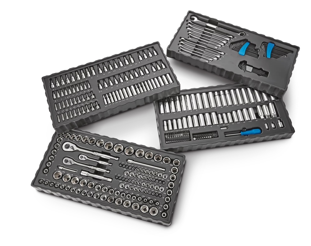 Mastercraft Socket Set, 350-pc, SAE / Metric, CRV, Nickel-Chrome Plating